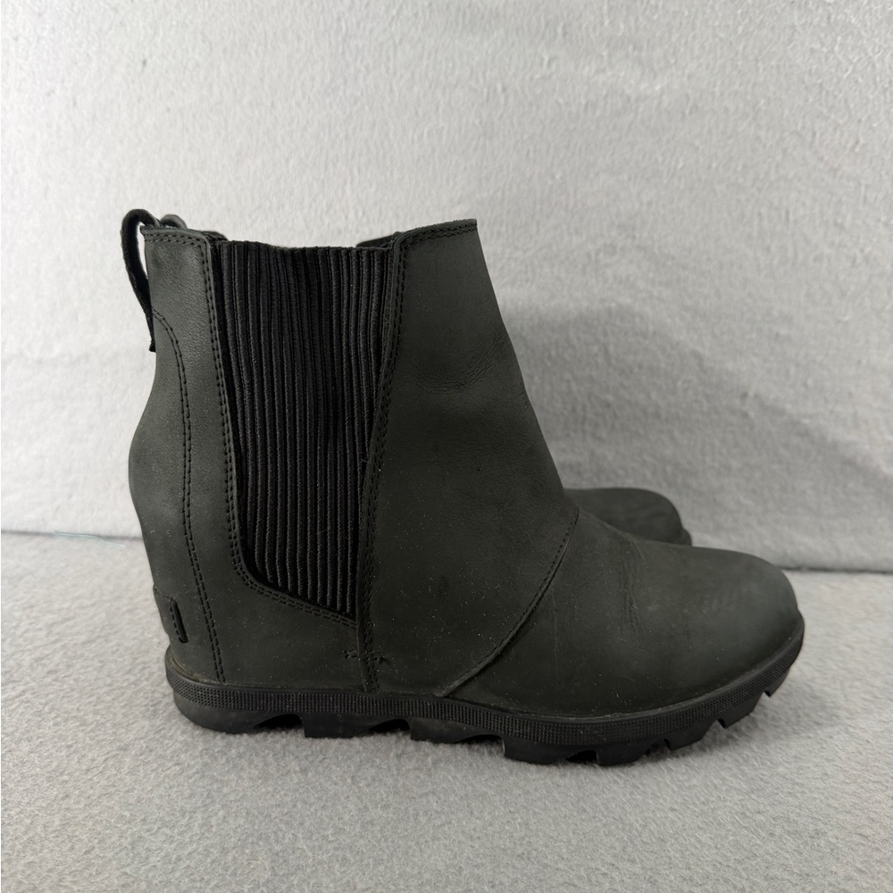 Sorel Joan of Arctic Wedge II Chelsea Boots Womens 8.5 Black Wedge‎ Waterproof